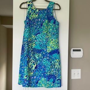 Lilly Pulitzer Cathy Shift Dress, Size 6, Sea Blue Lilly’s Lagoon, NWT.